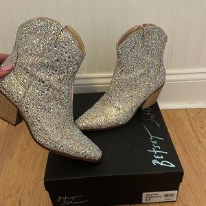 Betsey Johnson SB Diva Rhinestone cowboy boots